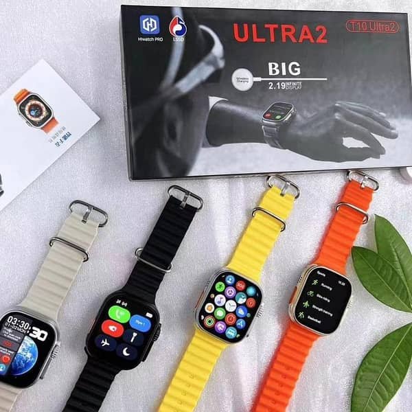 T10 Ultra2 Smartwatch — 2.19\" Display, Wireless Charge