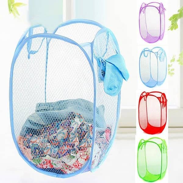 Collapsible Mesh Laundry Hamper — Pop-up Basket